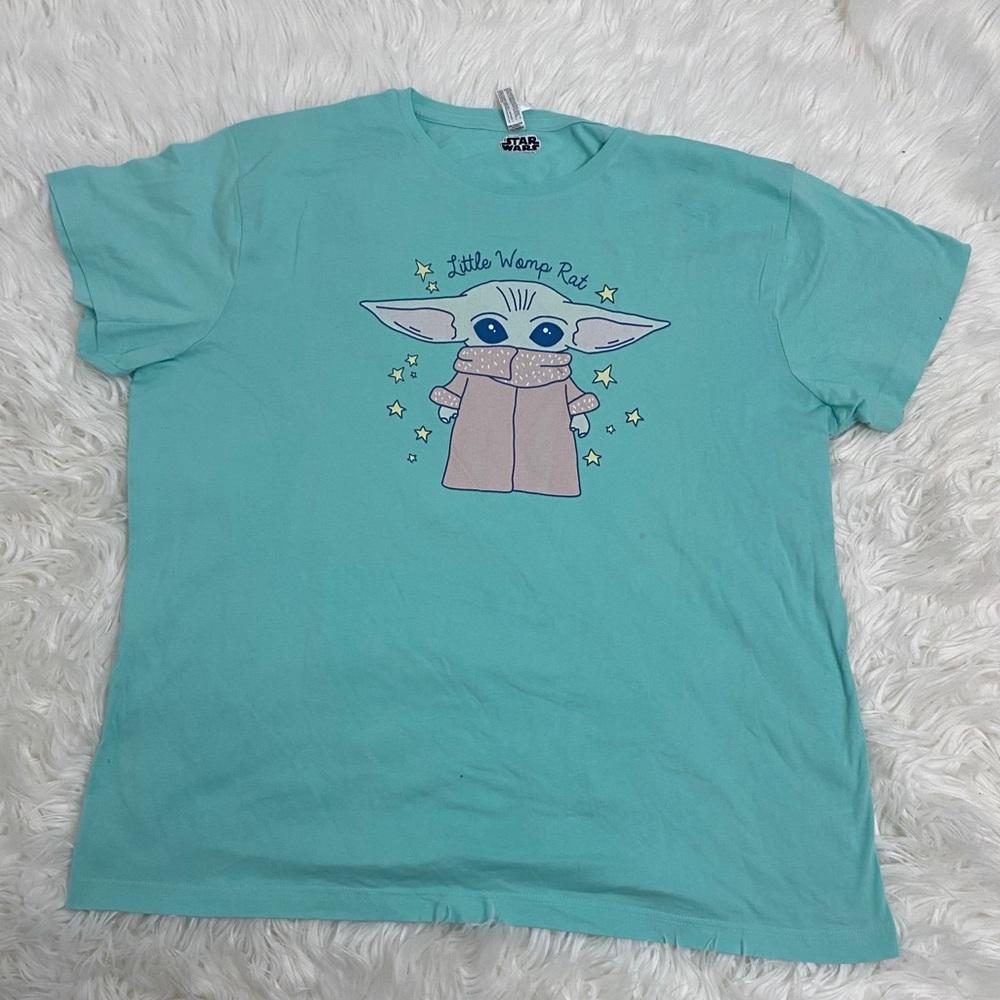 Star Wars Teal Baby Yoda Graphic T-Shirt